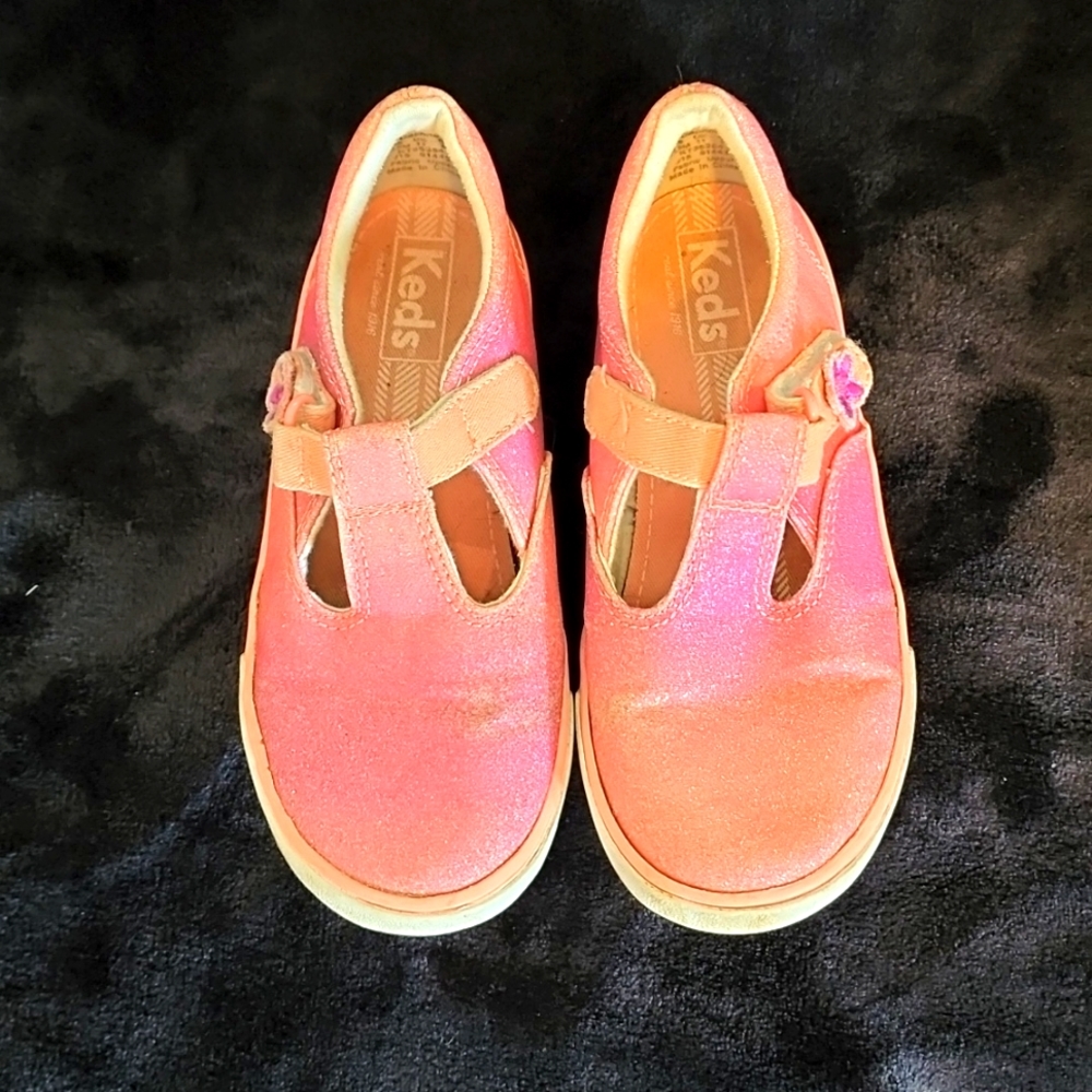 Girls Pink Glitter Keds